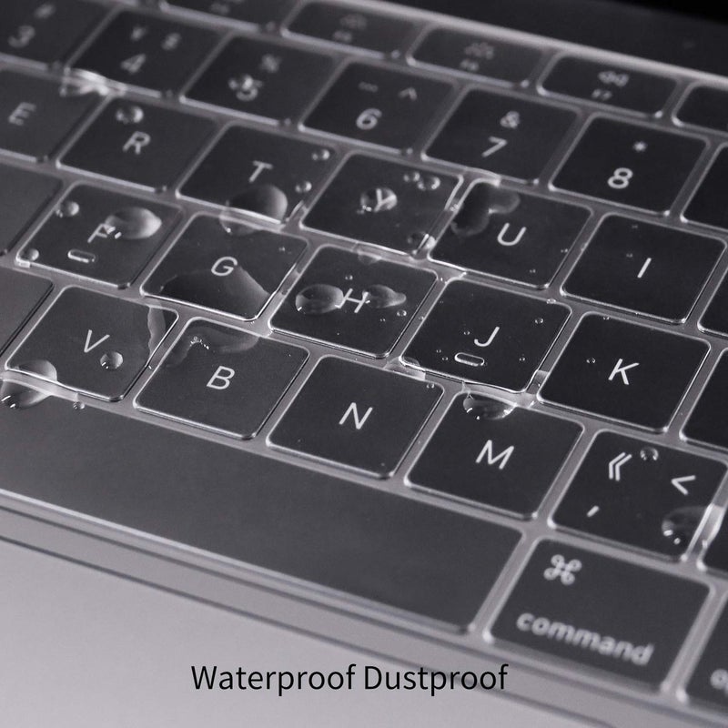 CaseBuy Premium Ultra Thin Keyboard Cover for 2019 2018 Release MacBook Air 13 Inch A1932 with Touch ID Soft-Touch TPU Keyboard Protective Skin - Image 4